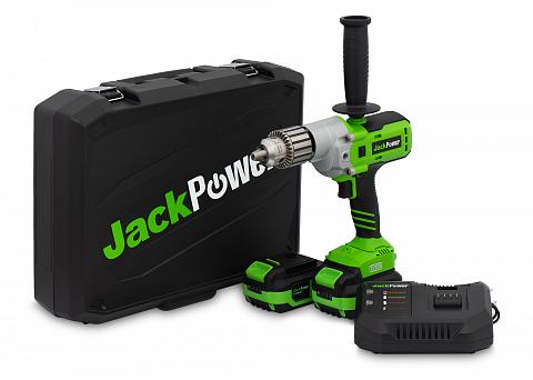 Фото шуруповёрт jack power 20v, 4 ah li-ion 2 аккум., 130нм, professional