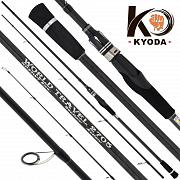 Фото спиннинг kyoda world travel, штекер 5 секций, длина 2,40 м, тест 7-35 гр, carbon t-30