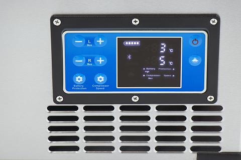 Фото автохолодильник kyoda bcds100, двухкамерный, объем 100 л, вес 32 кг
