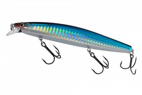 Фото воблер kyoda spotlight minnow-125f, длина 12,5 см, вес 22 гр, цвет p299, заглубление 0,5-0,8 м.
