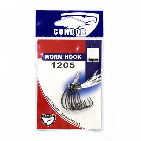Фото крючок офсетный condor worm hook №12 bn (50 шт/упак)