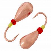 Фото капля с отверстием и лыской d 2,5 мм, вес 0,2 гр, медь /10 шт/