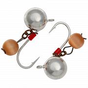 Фото дробинка с ушком d 3,0 мм, вес 0,26 гр, безмотылка, серебро кошачий глаз /10 шт/