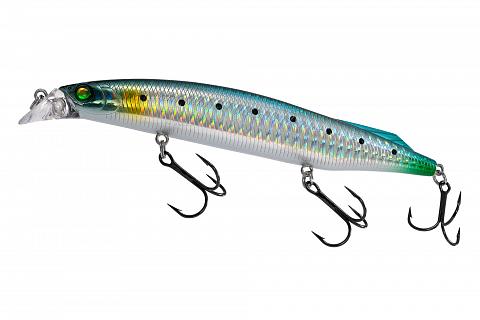 Фото воблер kyoda sibas minnow-125f, длина 12,5 см, вес 22 гр, цвет p94, заглубление 0,6-0,8 м.