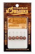 Фото мормышка тульская дробинка 5.0 медь (5 шт), вес - 1,18 гр.