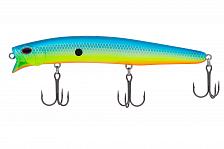 Фото воблер kyoda mega minnow-125f, длина 125 мм, вес 21,0  гр, цвет p1858, заглубление 0 - 0,8 м.