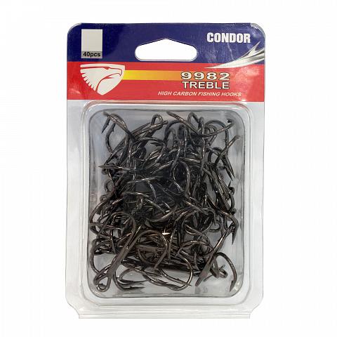 Фото крючок-тройник condor treble hook №4/0 bn (25 шт/упак)