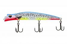 Фото воблер kyoda pocky minnow-130f, длина 130 мм, вес 17,5  гр, цвет p2278 заглубление 0,1 - 0,2 м.