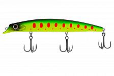 Фото воблер kyoda quick minnow-140f, длина 140 мм, вес 19  гр, цвет p2307, заглубление 0,1-0,6 м