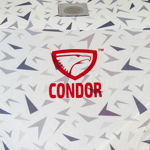Фото палатка куб "condor" зимняя утепленная 2,0 х 2,0 х 2,15  белый камуфляж