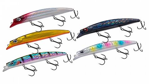 Фото воблер kyoda quick minnow-140f, длина 140 мм, вес 19  гр, цвет p1067, заглубление 0,1-0,6 м