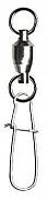 Фото вертлюг с карабином ball bearing swivel with nice snap, цвет black nikel, размер 2 (50шт.)