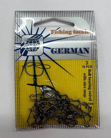 Фото вертлюг с карабином german /10 шт/