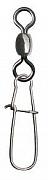 Фото вертлюг с карабином crane swivel with nice snap, цвет black nikel, размер 5 [100шт.]